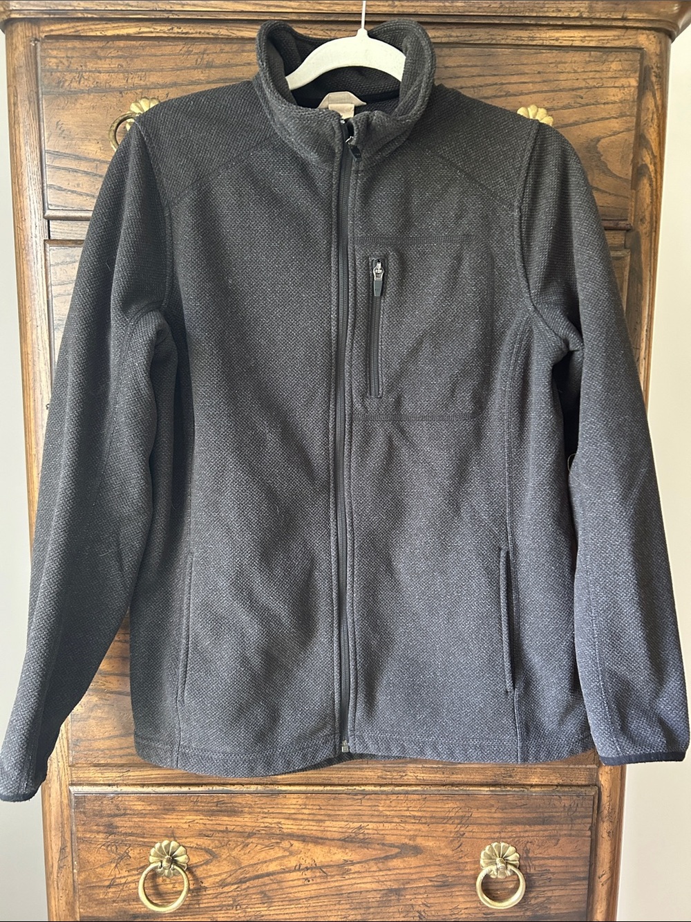 Duluth Trading Co Women’s Dark Charcoal Zip-Up Lightweight Jacket, Size M